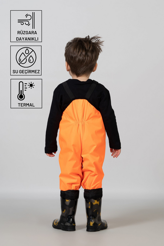 Askılı Turuncu Termal Tulum