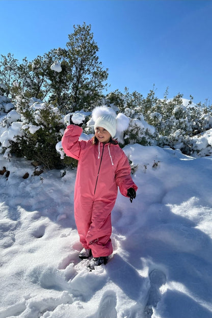 Askılı Pembe Termal Tulum