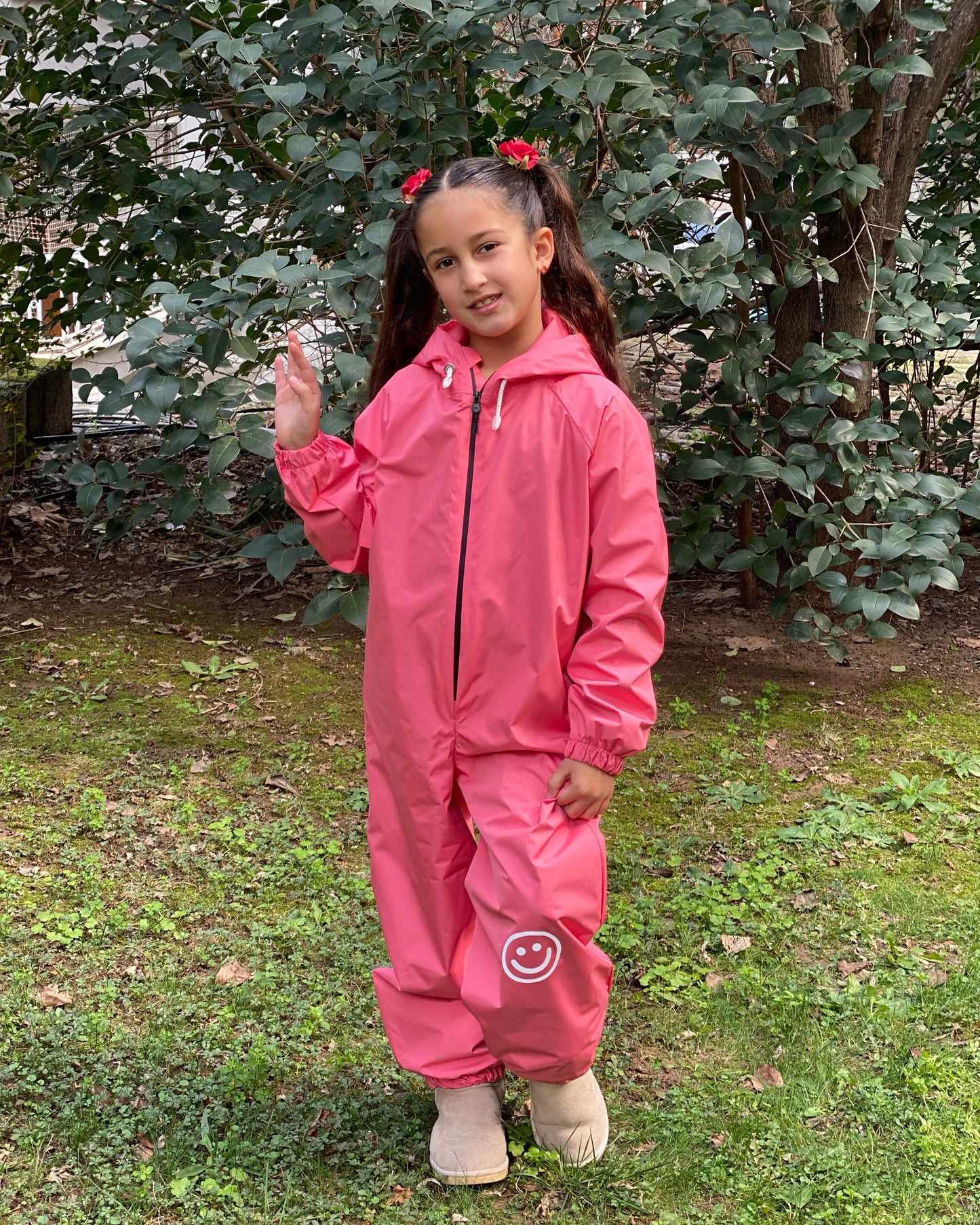 Pembe Su Geçirmez Astronot Tulum